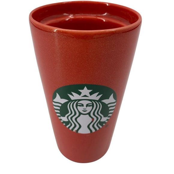Starbucks Dining Starbucksred Ceramic 2 Oz Mug Travel Logo Gold